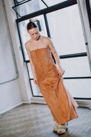 Vestido Acrete Ocre