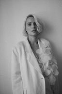 Colar e Broche Pétalas Off White