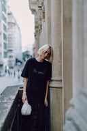 Camiseta Bordada Bisou Preto