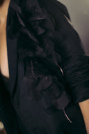 Colar e Broche Pétalas Preto
