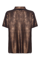 Polo Tricot Metalizada Cobre