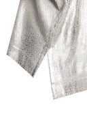 Camiseta Tricot Metalizada Prata