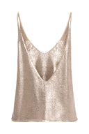 Regata Tricot Metalizada Dourado