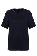 Camiseta Bordada Piano Preto