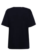 Camiseta Bordada Piano Preto