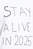 Camiseta Bordada Stay Alive Off White