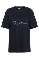 Camiseta Bordada Bisou Preto