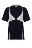 T-shirt Mãos de Maria Preto