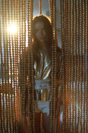 Camiseta Tricot Metalizada Dourado