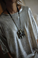 Camiseta Tricot Metalizada Prata