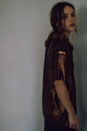 Polo Tricot Metalizada Cobre