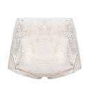 Hot Pant Tule s/ Aplique Foil Off White/Dourado