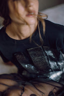 Camiseta Tiras Preta